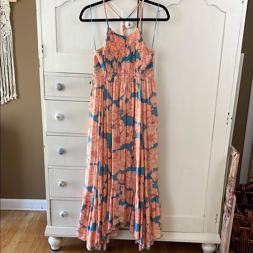 FREE PEOPLE Floral Maxi Dress Intimately size Large EUC